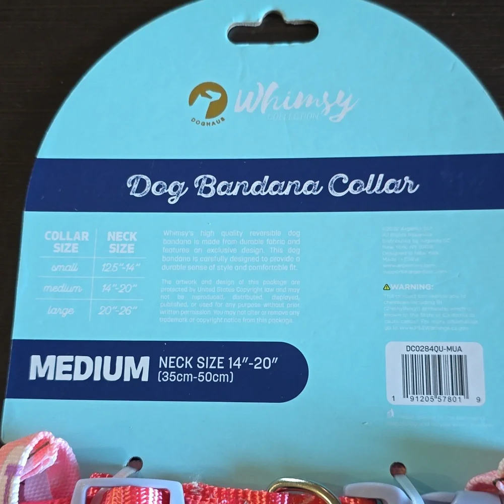 Whimsy Medium Size Dog Bandana Collar‎